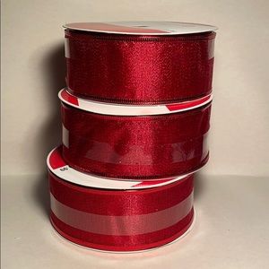 3 Wired Jumbo Red Ribbon. From Michaels. Brand new